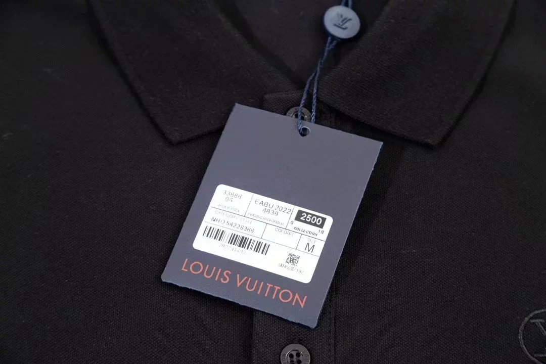 Louis Vuitton LV Monogram Embroidered White Polo Shirt Tops Polo - 6
