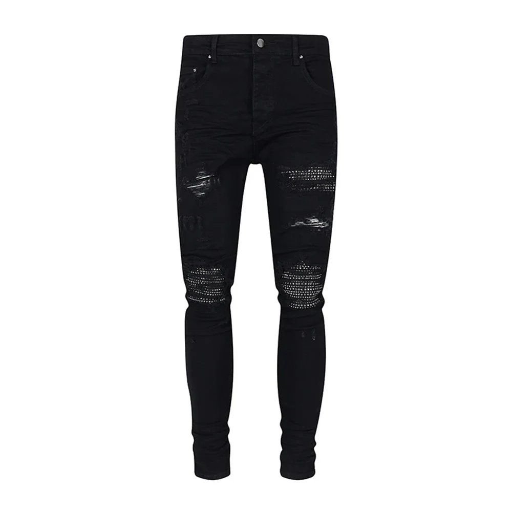 Gallery Dept. Distressed Denim Jeans with Turquoise Underlayer - 31