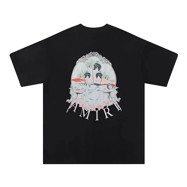 AMIRI T-Shirts Short-Sleeve Crew-Neck Logo-Print product detail image 19