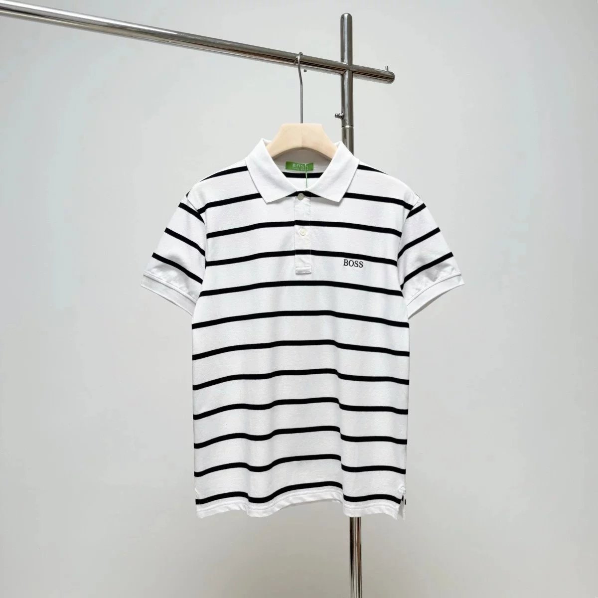 Hugo Boss Logo Polo Black with Yellow Trim Polo - 13