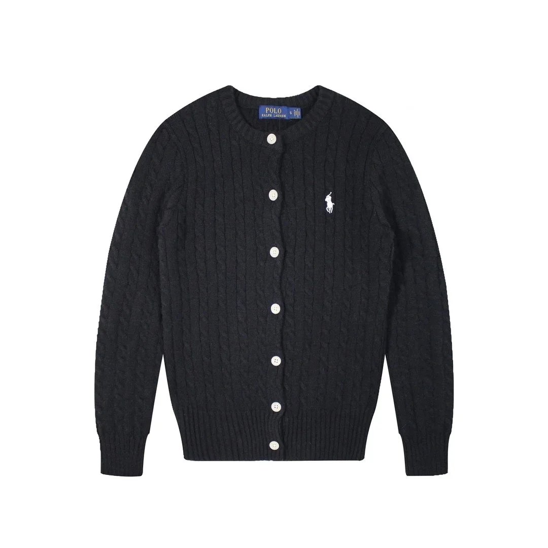 Polo Ralph Lauren Cable Knit Cardigan Lavender Sweater - 14