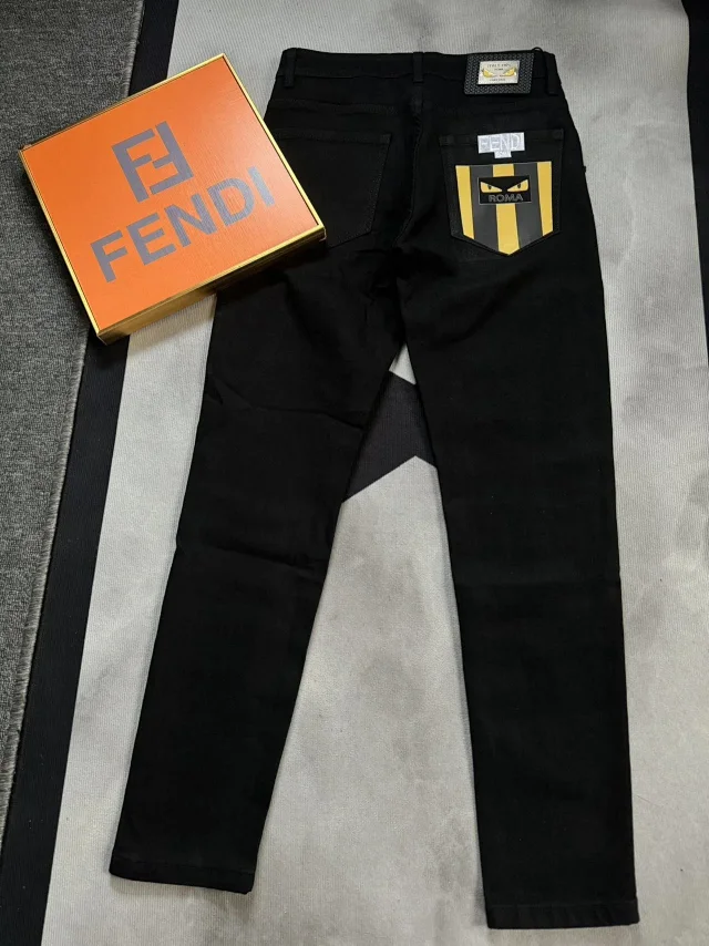 Fendi Jeans Straight-Leg with Roma Graphic Back Pocket product detail image 11