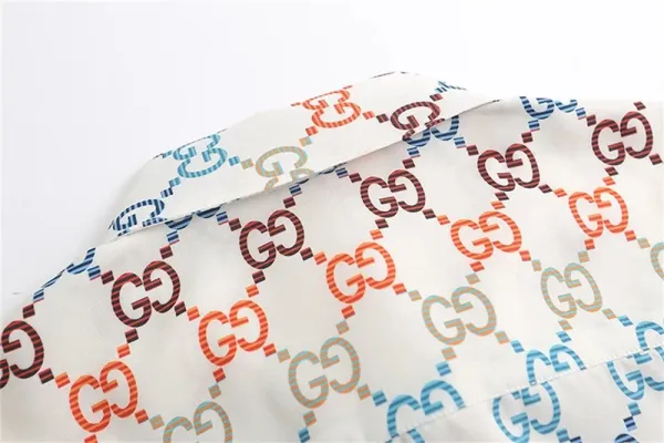 Gucci Rabbit Print Camp Shirt Red Blue Multicolor - 10