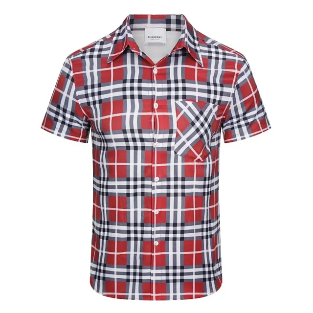 Burberry Shirts Short-Sleeve Check Button-Up Shirt product detail image 16