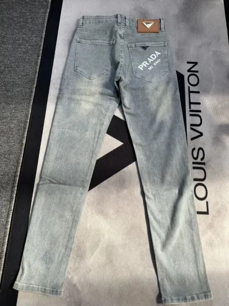 Prada Logo-Embroidered Black Jeans - 20