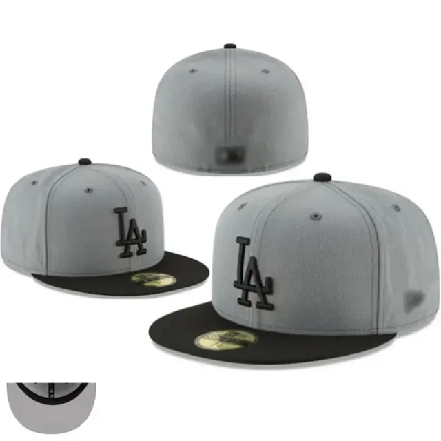 New Era Hats 59FIFTY-style flat-brim fitted baseball caps with embroidered team logos product detail image 12