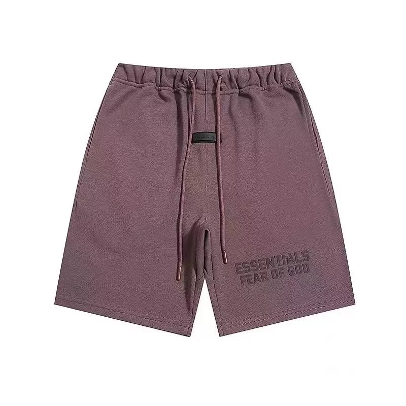 Fear of God Essentials Logo Print Beige T-Shirt and Shorts Set - 15