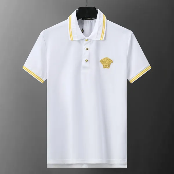 Versace Jeans Couture Shield Embroidered Polo Black Polo Shirt - 19