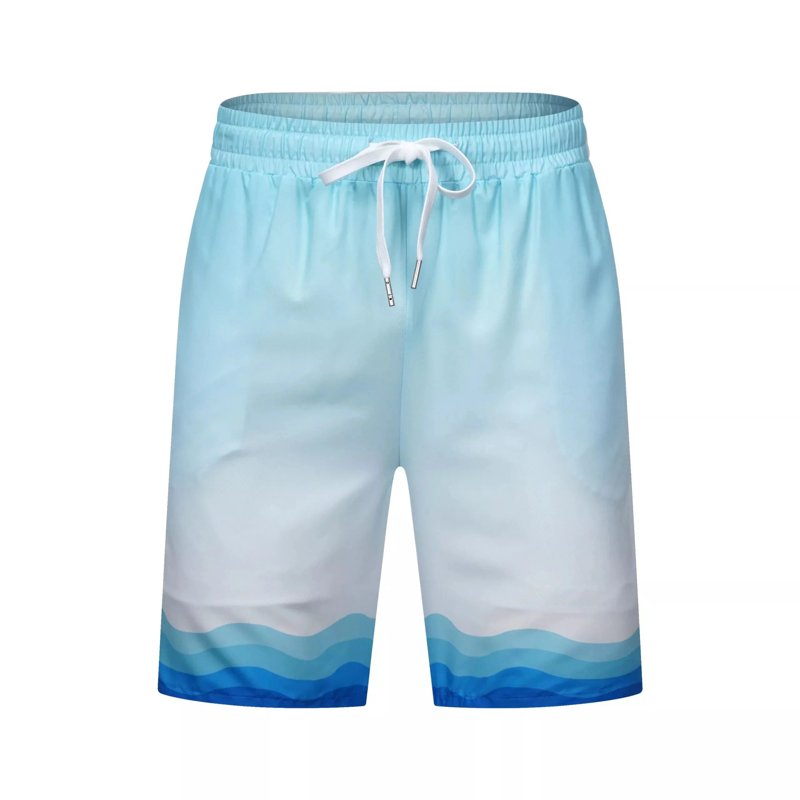 Design Stripe-Trimmed White Drawstring Shorts - 38
