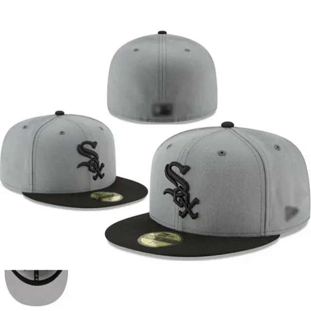 New Era Hats 59FIFTY-style flat-brim fitted baseball caps with embroidered team logos product detail image 27