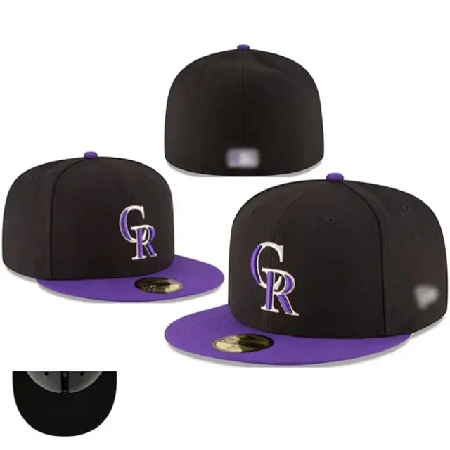 New Era Hats 59FIFTY-style flat-brim fitted baseball caps with embroidered team logos product detail image 29