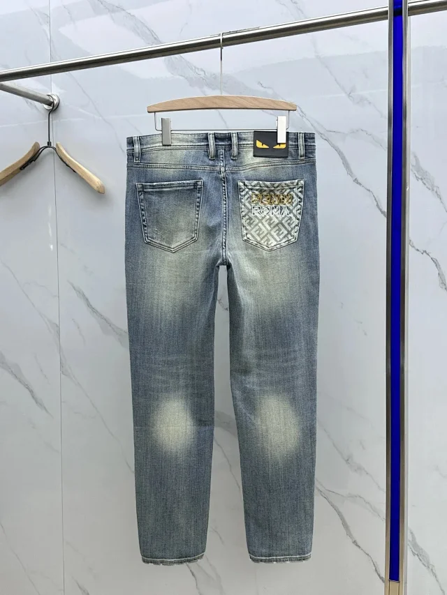 Fendi Jeans FF monogram straight-leg product detail image 13