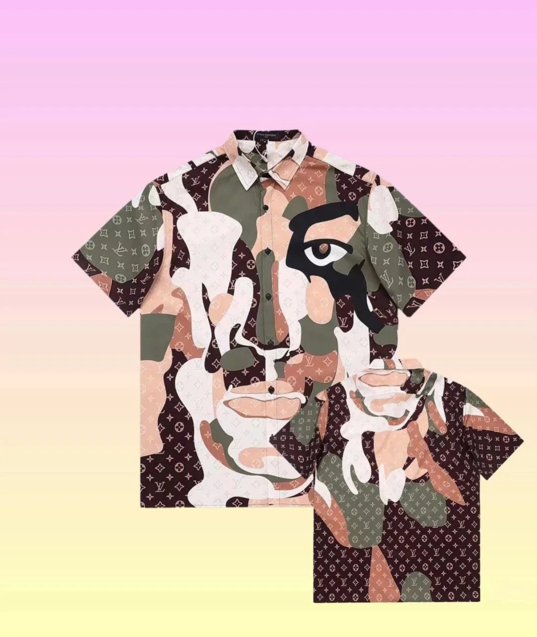 Design Checkerboard Pattern Short-Sleeve Shirt - 13