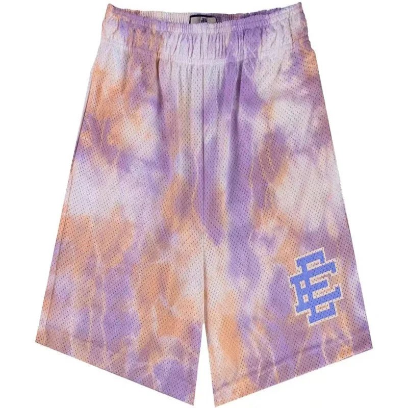Essentials Tie-Dye Mesh Shorts Blue / White - 4