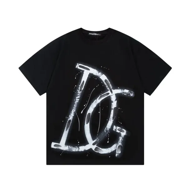 Dolce & Gabbana DG Graffiti Logo Black T-Shirt - 12