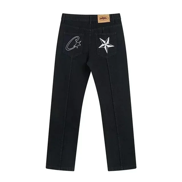 Unbranded Jeans Crescent Moon and Star Embroidered Denim product detail image 11