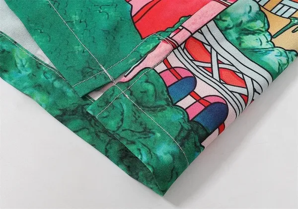 Casablanca Patterned Green Polo Shirt - 7
