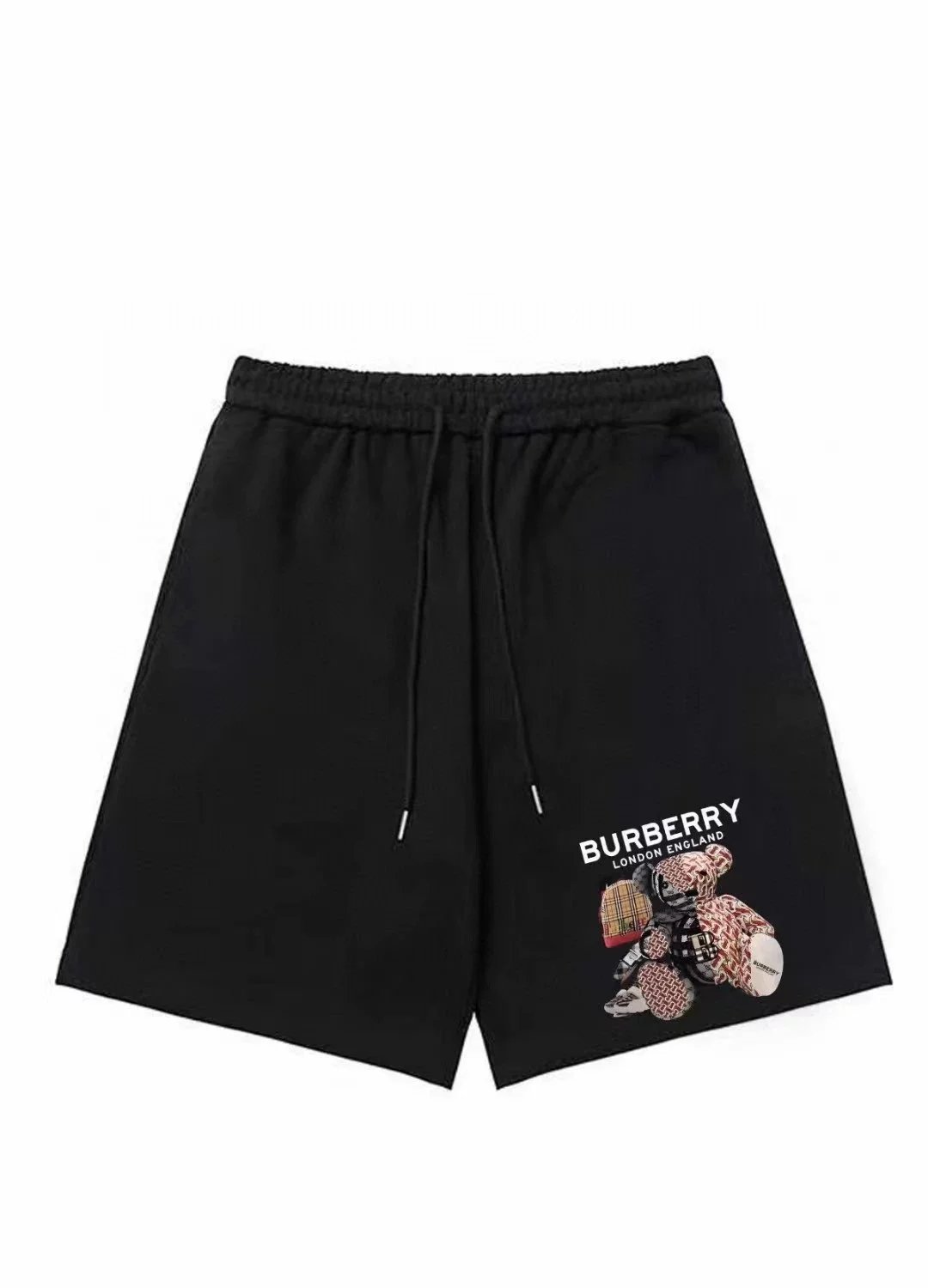 Burberry Thomas Bear Print Cotton Sweat Shorts White - 14