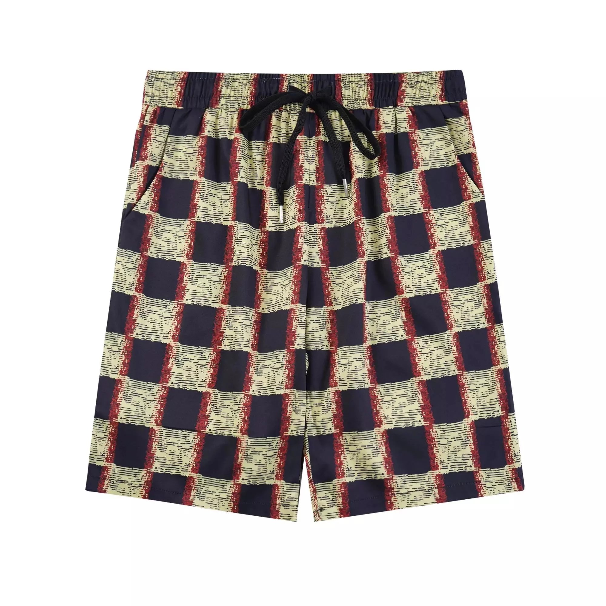 Design Checkerboard Print Short-Sleeve Shirt and Shorts Set Multicolor - 11