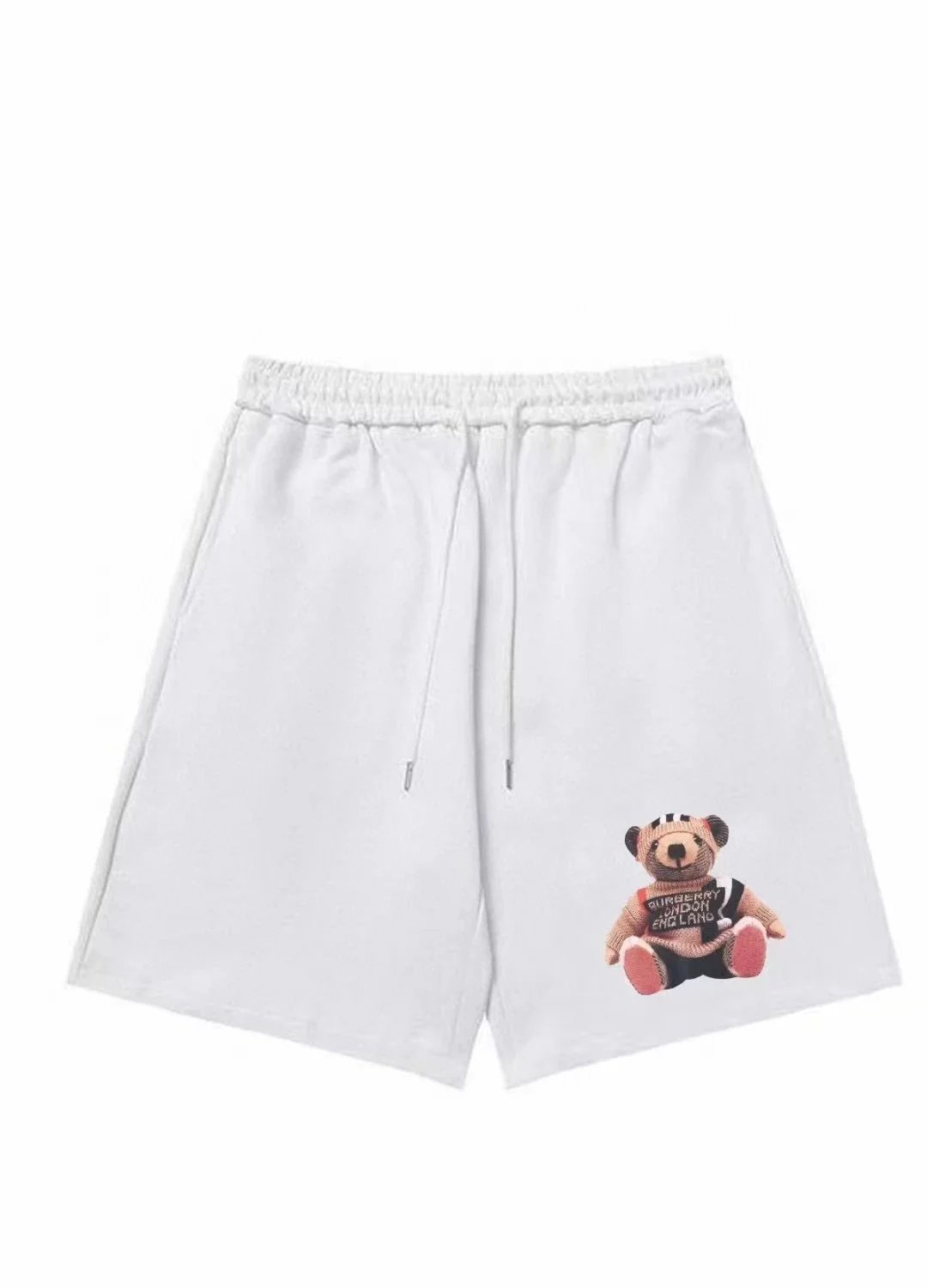 Burberry Thomas Bear Print Cotton Sweat Shorts White - 20