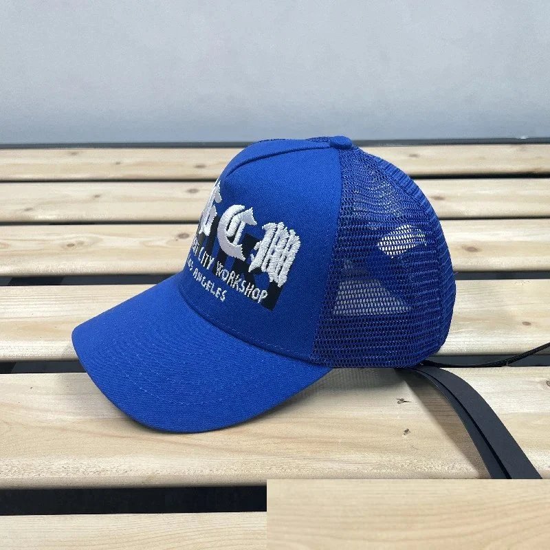 Design Trucker Cap Blue Mesh Back Baseball Cap - 19