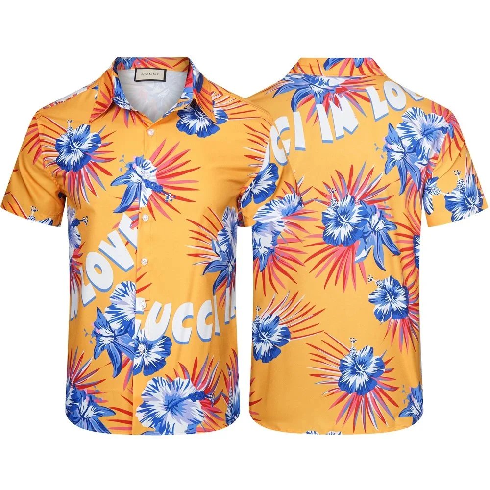 Gucci Floral Print Short-Sleeve Shirt Multicolor - 20