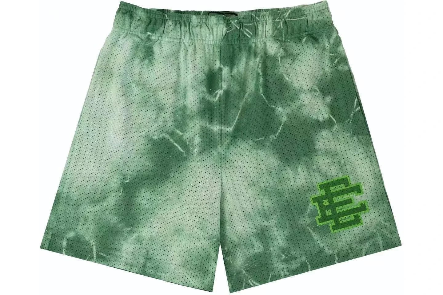 Essentials Tie-Dye Mesh Shorts Blue / White - 8