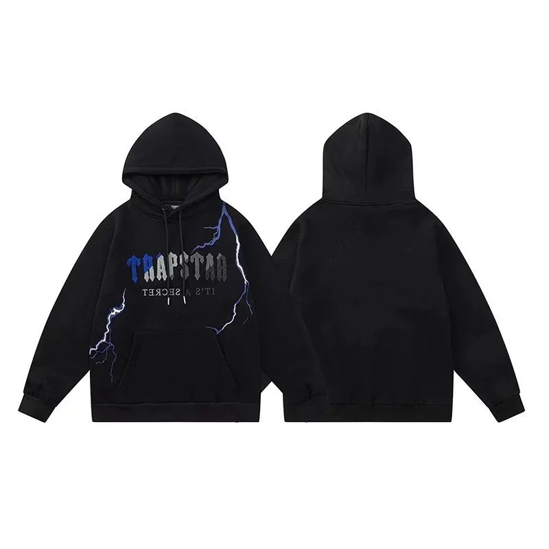 Trapstar Black and Blue Arch Logo Hoodie and Sweatpants Set - 15