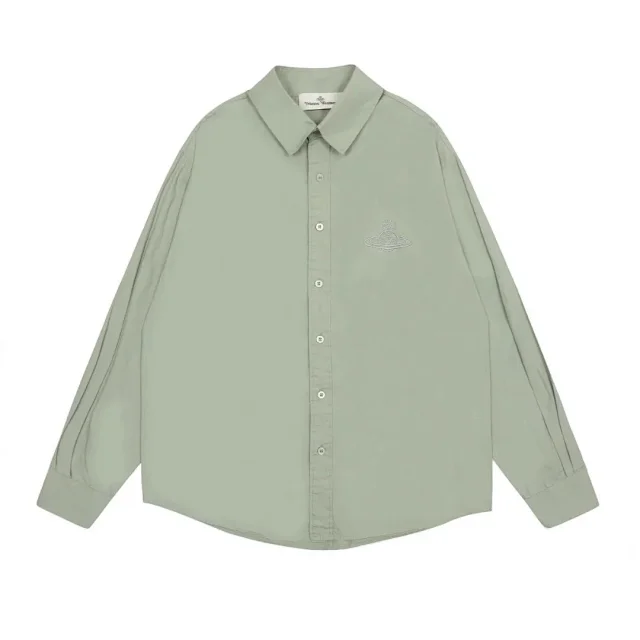 Vivienne Westwood Shirts Orb Embroidered Long-Sleeve Button-Up Shirt product detail image 17