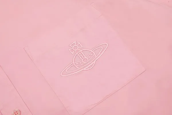 Vivienne Westwood Orb Logo Oversized Shirt Light Blue - 5