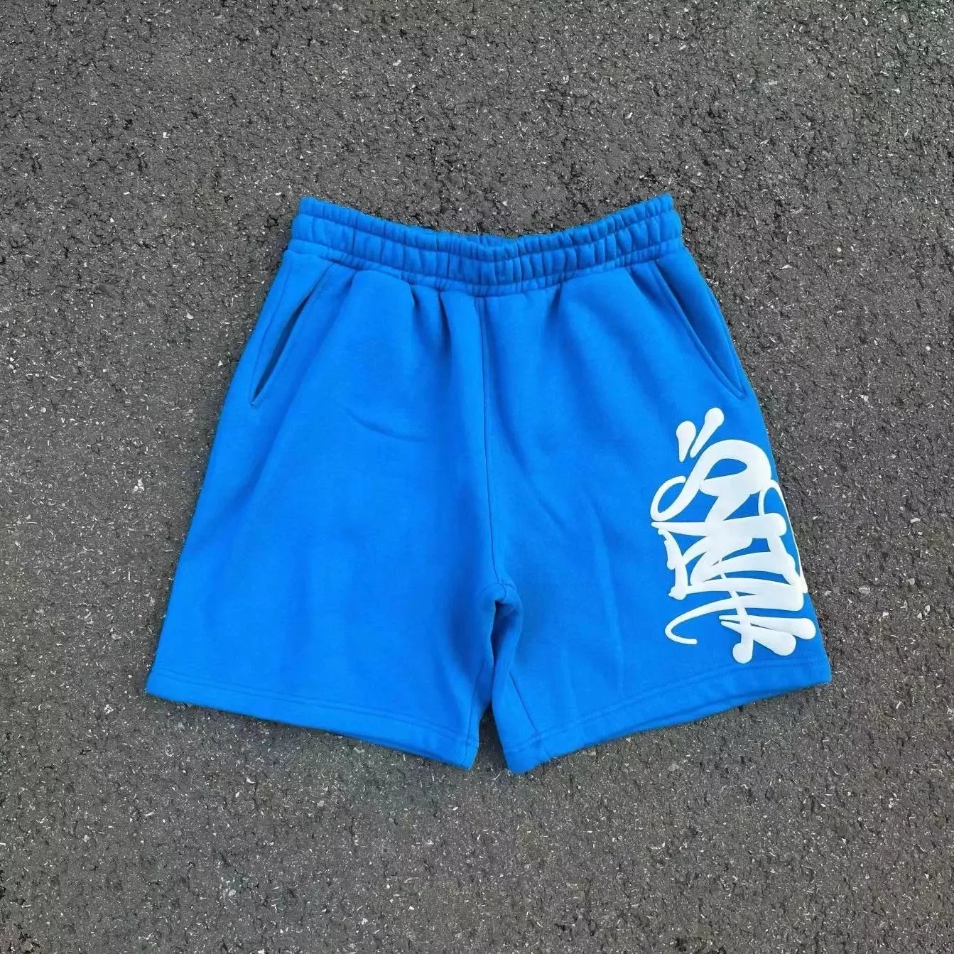 Design Script Logo Red Sweat Shorts - 6