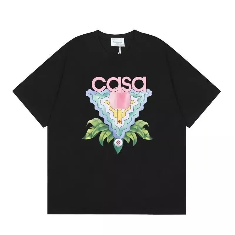 Casablanca Casa Blanca Heart Logo Oversized T-Shirt White T-Shirts - 3