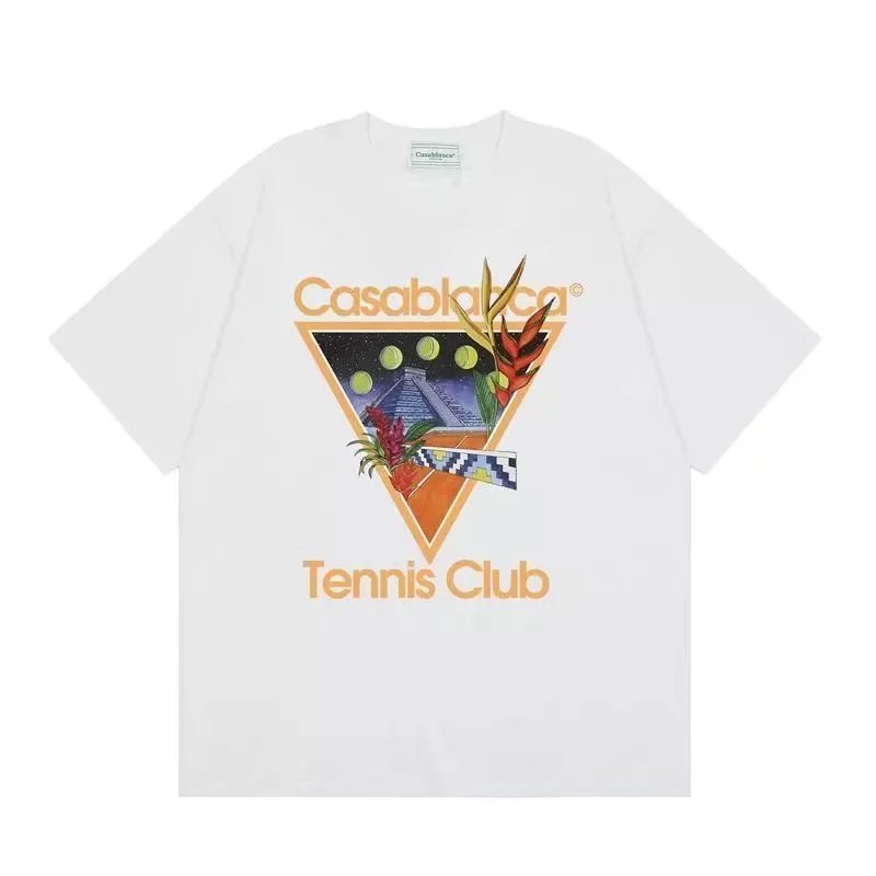 Casablanca Casa Blanca Heart Logo Oversized T-Shirt White T-Shirts - 8