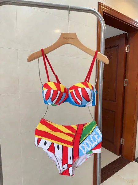 Dolce & Gabbana Logo Band Bralette and Brief Set White Underwear - 17