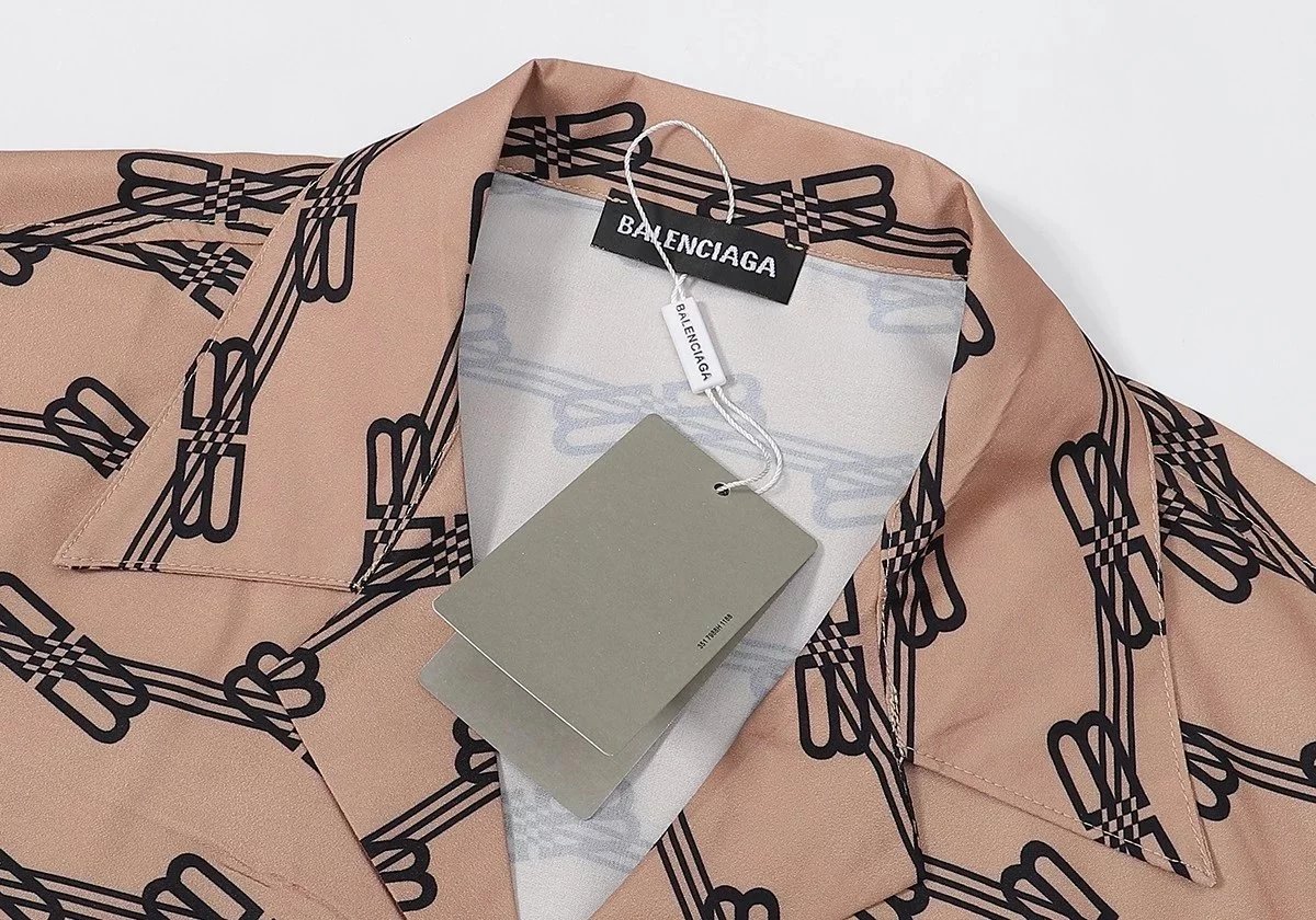 Balenciaga Paperclip Print Short-Sleeve Shirt and Shorts Set White - 3