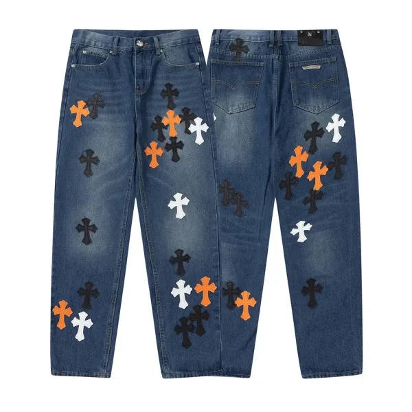 Saint Tears Cross Embroidered Black Jeans - 27