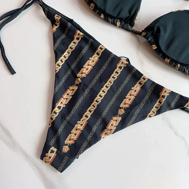Versace Swimwear Triangle Tie-Side Bikini Set product detail image 6