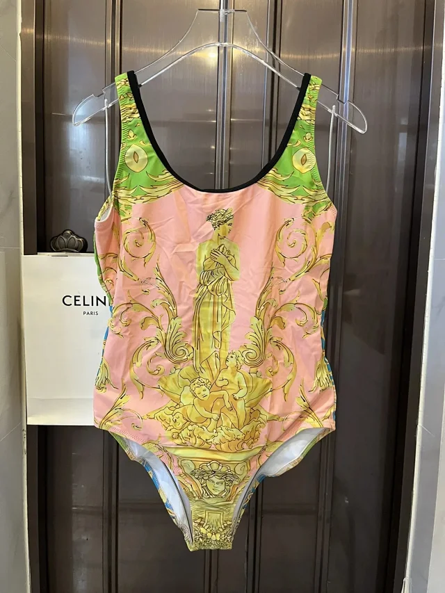 Versace Swimwear Triangle Tie-Side Bikini Set product detail image 21
