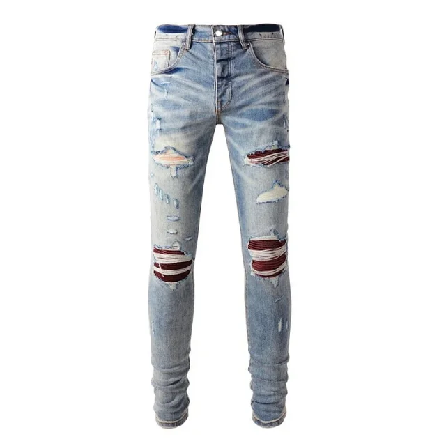 AMIRI Jeans Distressed skinny with logo appliqué product detail image 19