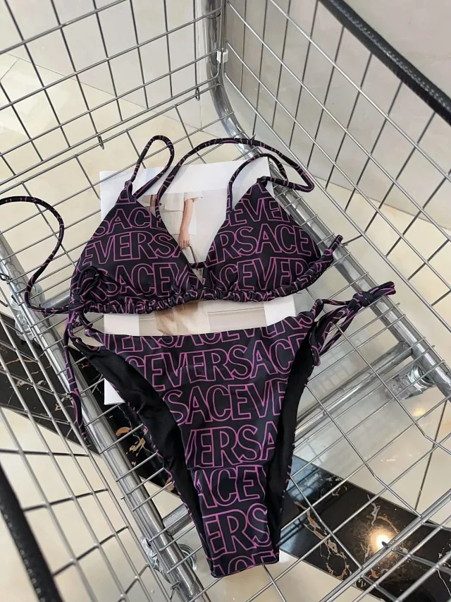 Versace Swimwear Triangle Tie-Side Bikini Set product detail image 40