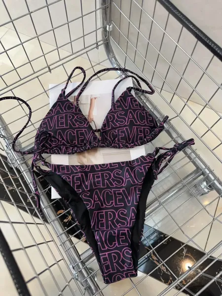 Versace Medusa Urn Print Long-Sleeve Bodysuit Lilac - 41