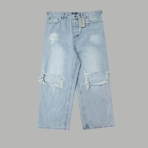 Balenciaga BB Logo Patchwork Jeans Dark Wash - 16