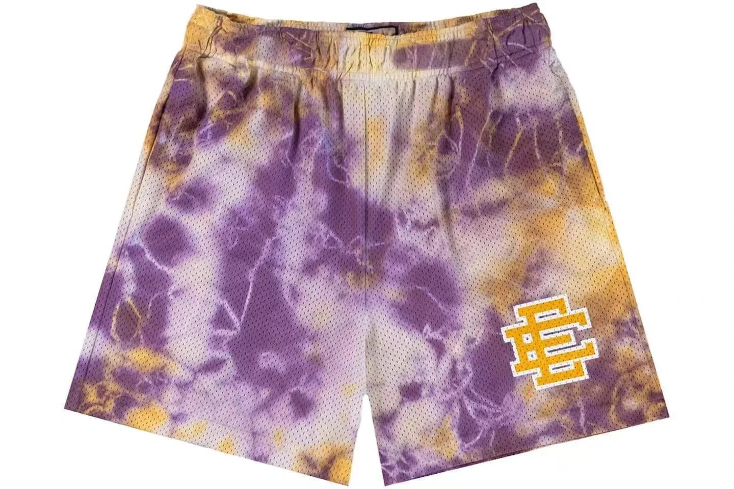 Essentials Tie-Dye Mesh Shorts Blue / White - 6