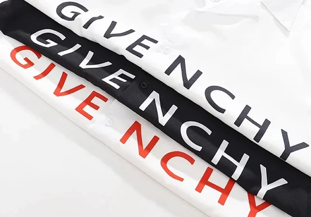 Givenchy Shirts Short-Sleeve Logo Print Button-Up Shirt product detail image 15