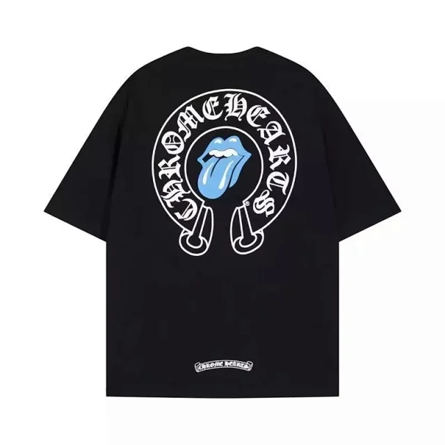 Chrome Hearts T-Shirts Short-Sleeve T-Shirt with Cross and Logo Back Graphic product detail image 13