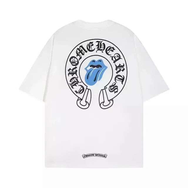 Chrome Hearts T-Shirts Short-Sleeve T-Shirt with Cross and Logo Back Graphic product detail image 14