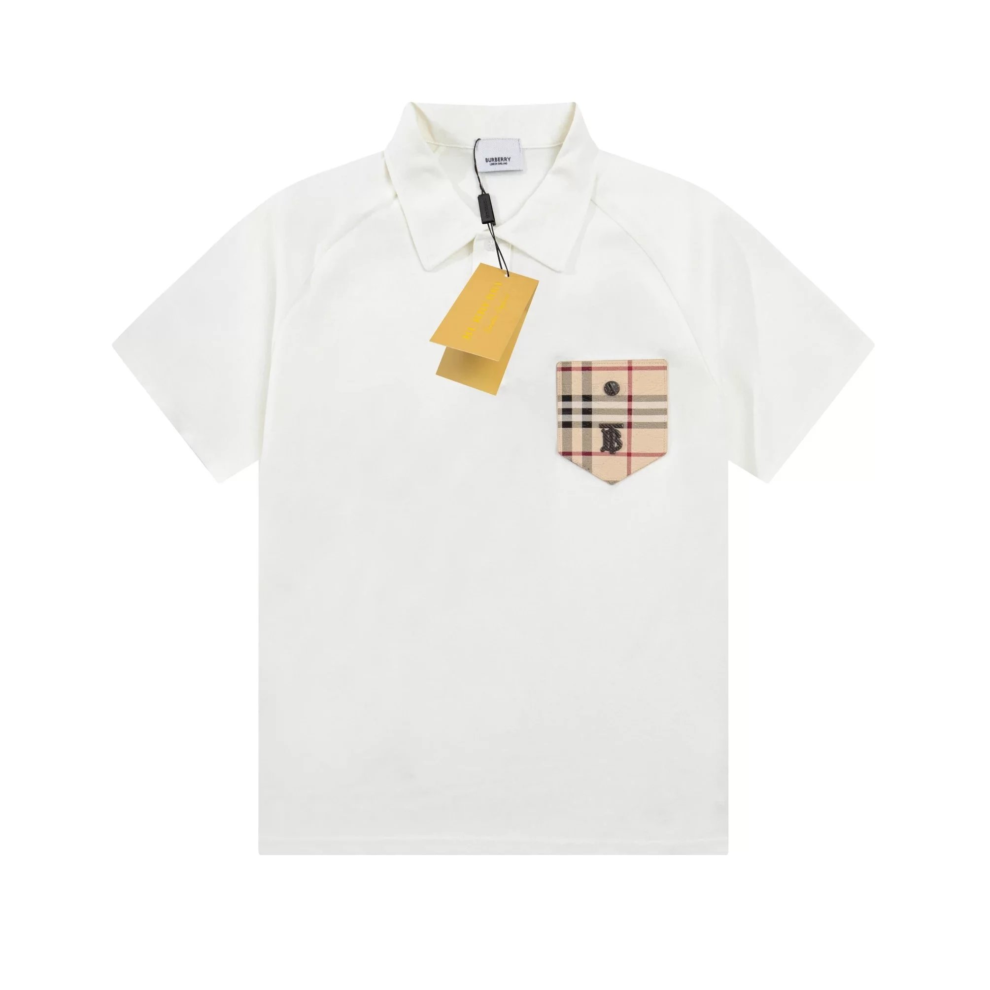 Burberry Leather-Patch Polo Black Polo Shirt - 9