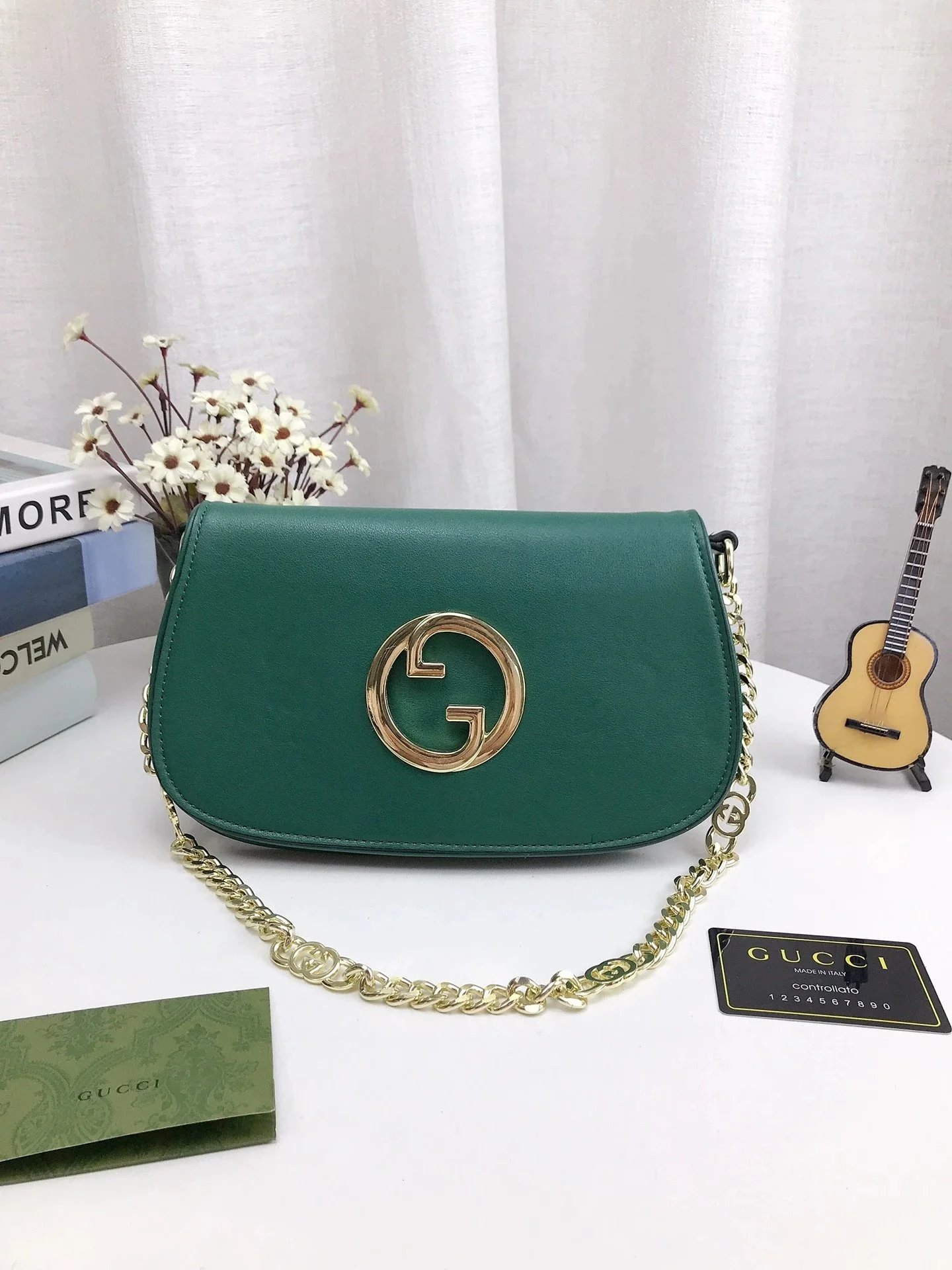 Gucci GG Marmont Mini Chain Bag Beige and Brown Shoulder Bag - 27