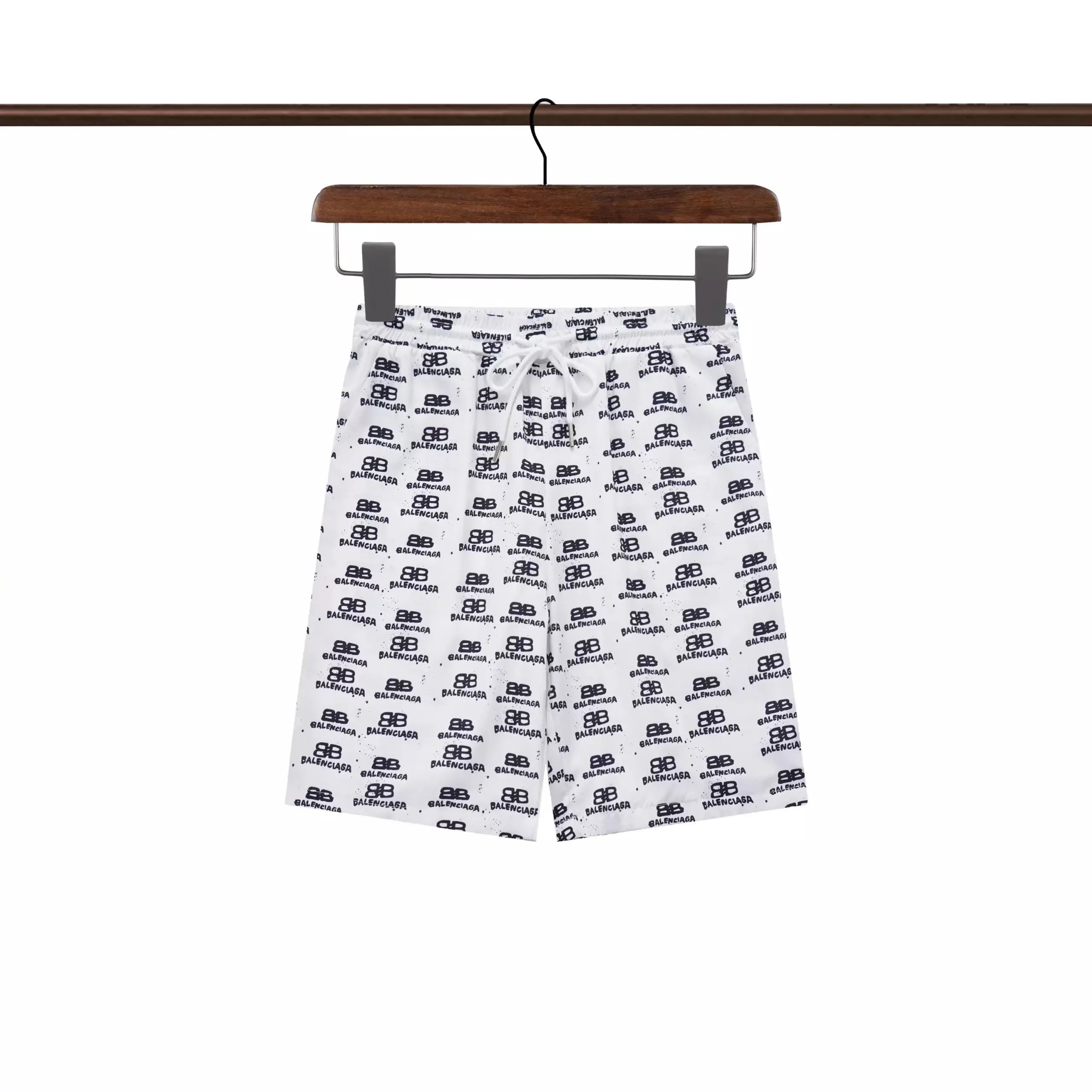 Balenciaga Paperclip Print Short-Sleeve Shirt and Shorts Set White - 21