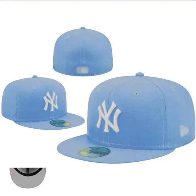New Era Hats 59FIFTY-style flat-brim fitted baseball caps with embroidered team logos product detail image 18